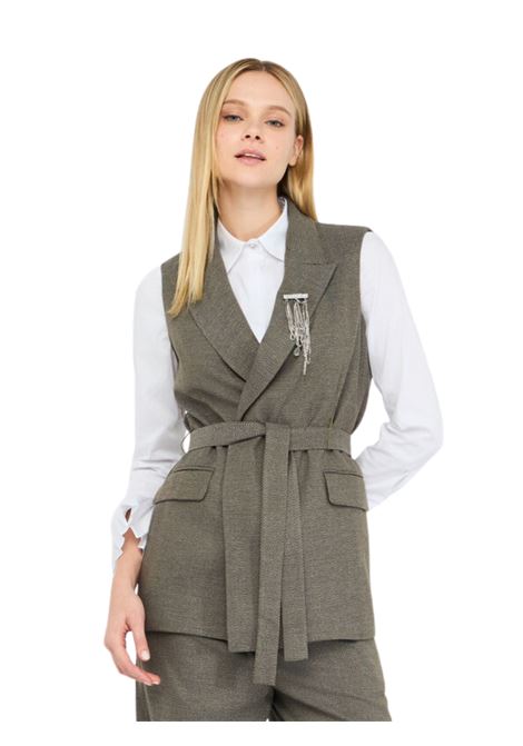 Gilet chevron con cintura Liu Jo | CF5259T054AM9770
